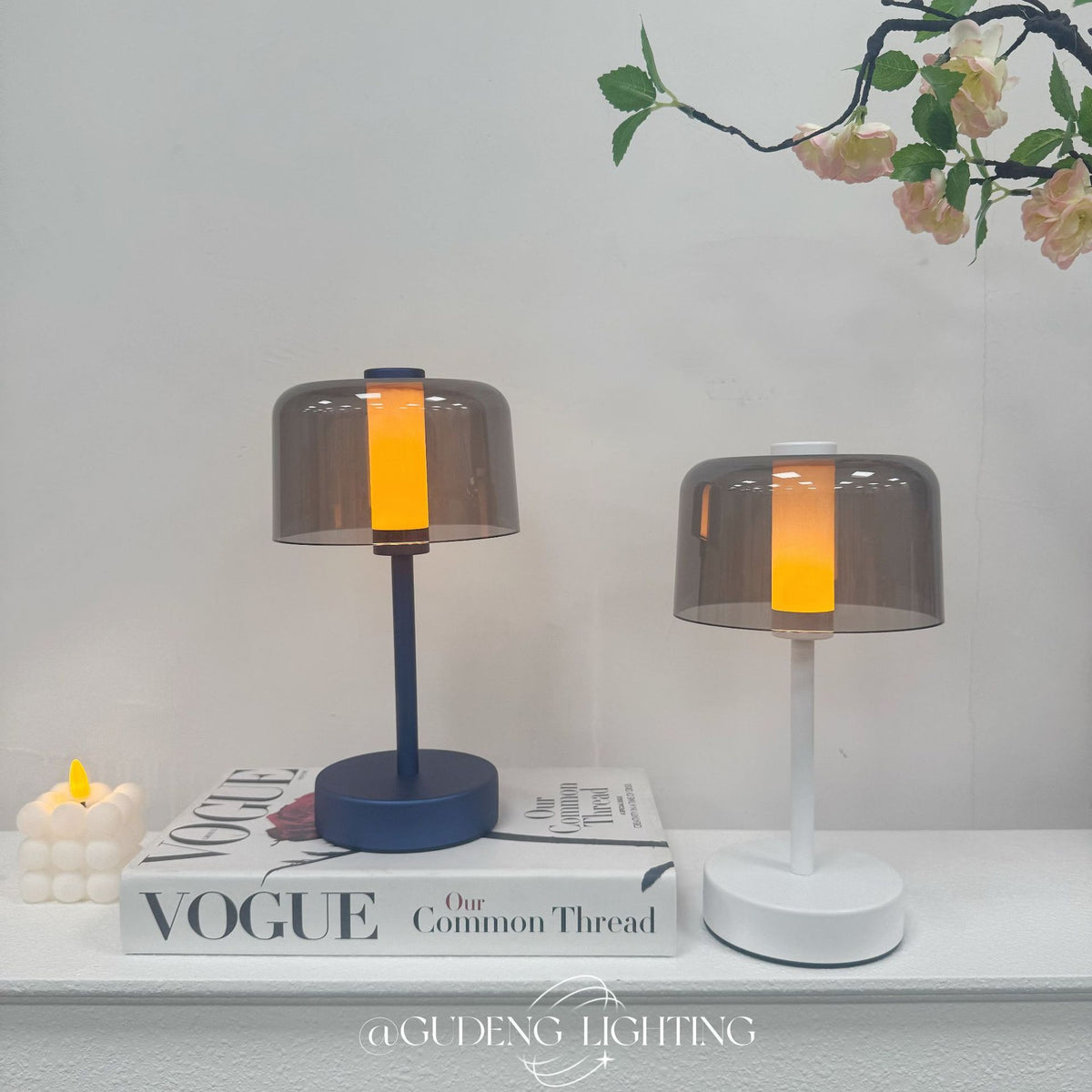 Moderne Glas Schirm Tischlampe