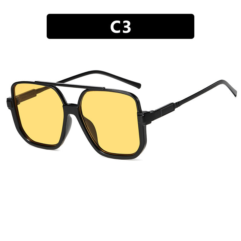 Damen modische quadratische Sonnenbrille mit transparentem Gestell Brehn
