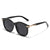 Damen modische Sonnenbrille mit transparentem Rahmen und goldenen Akzenten Brehn