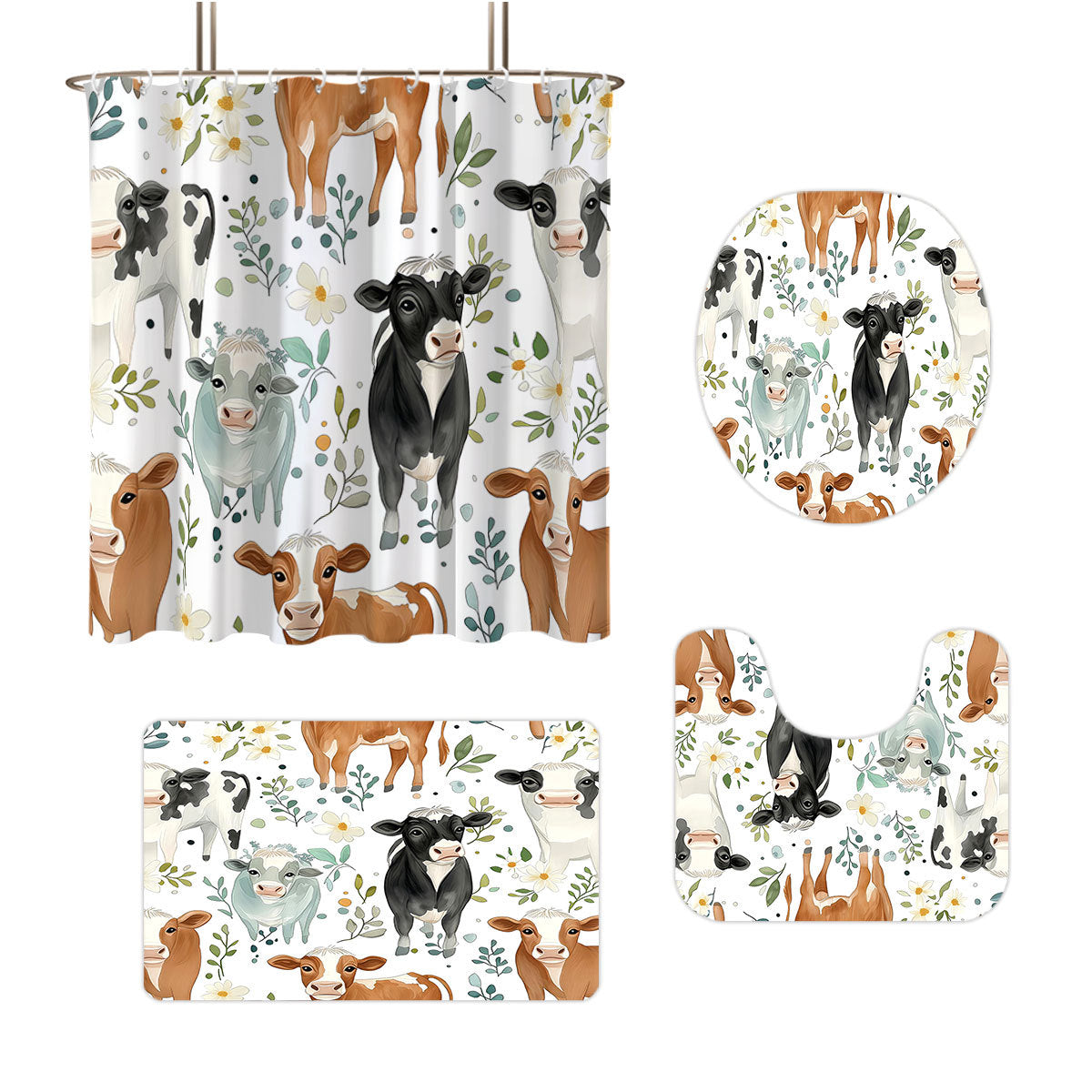 Cartoon Lamm-Themen Badezimmer Dekor Set Brehn