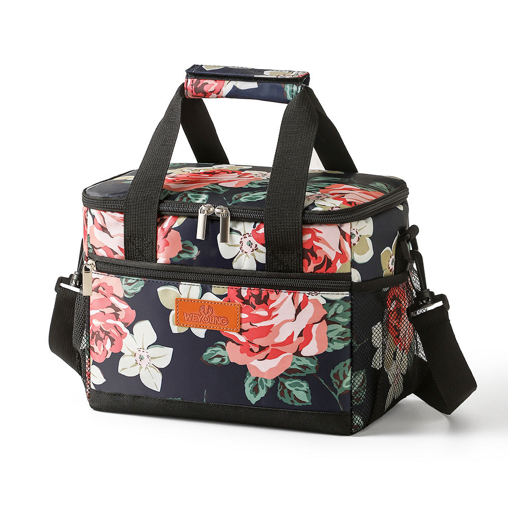 Damen Isolierte Kühltasche mit elegantem Blumenmuster Brehn