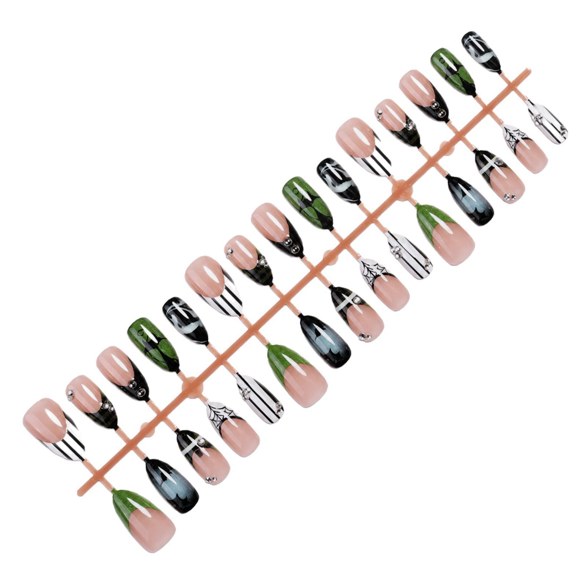Kreatives Kunstnagelset mit Halloween-Motiv Brehn