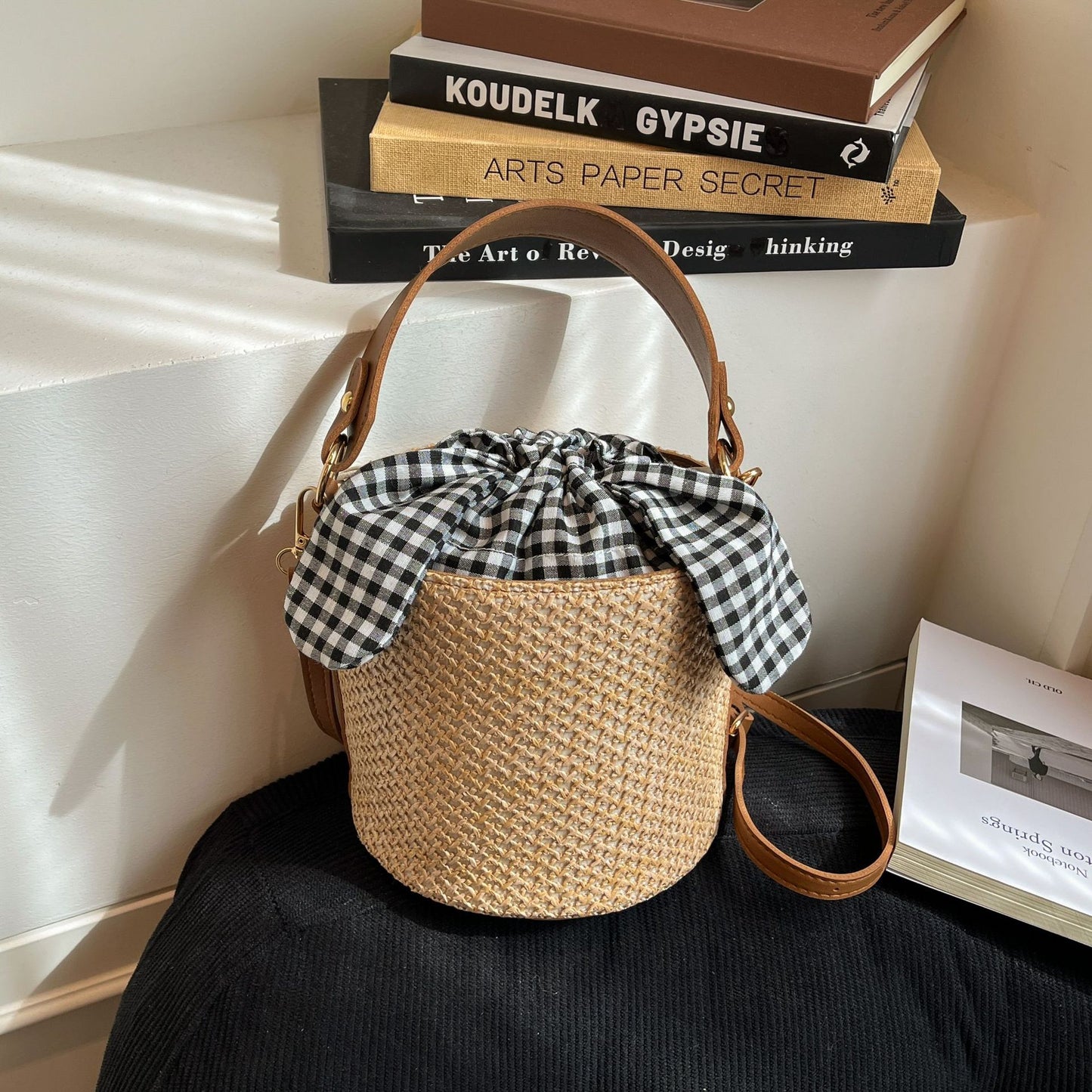 WoWoven Strand Eimer Tasche Brehn