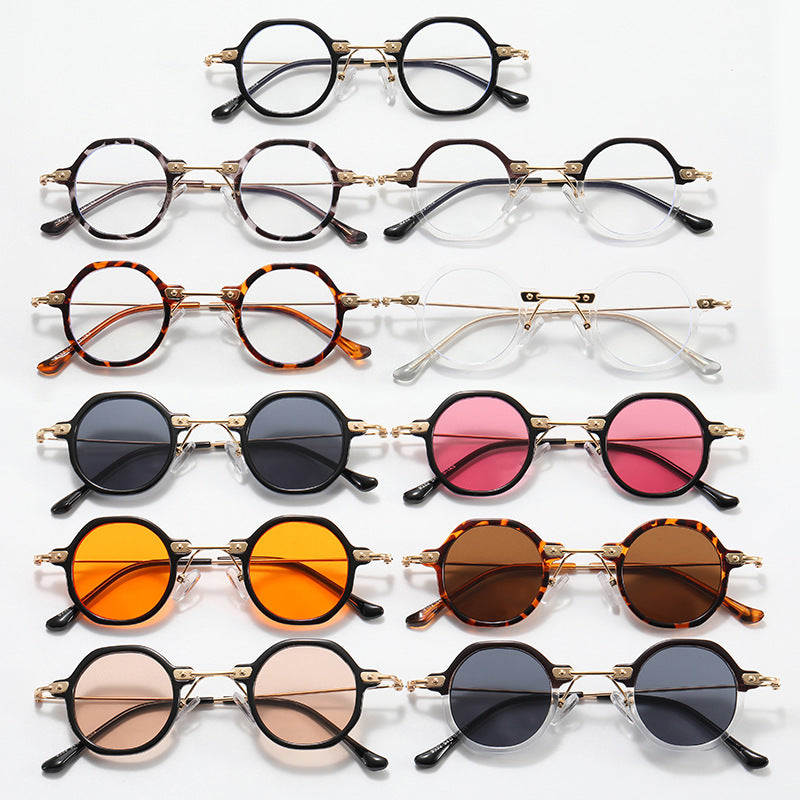 Damen Designer-Sonnenbrille mit hexagonalem Rahmen und luxuriösen Metallakzenten Brehn