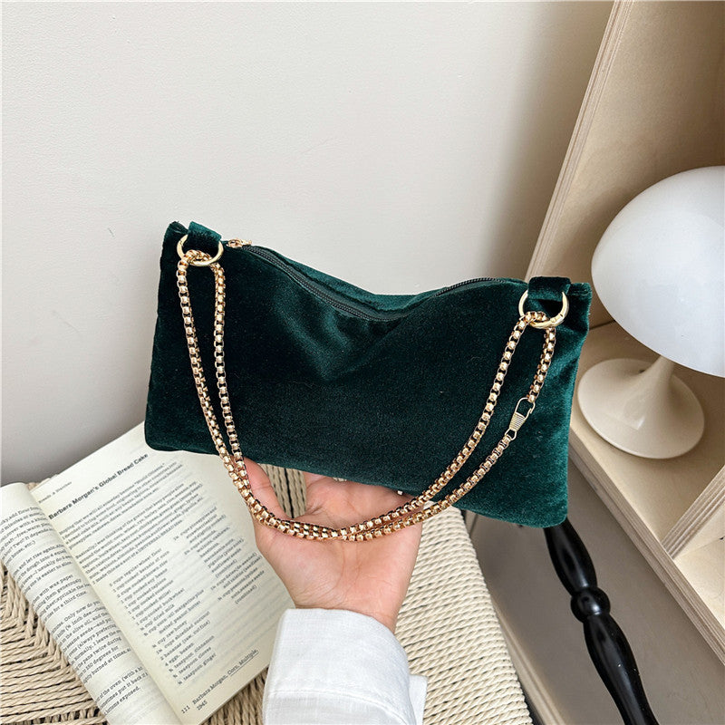 WoElegant Samt Clutch Tasche Brehn