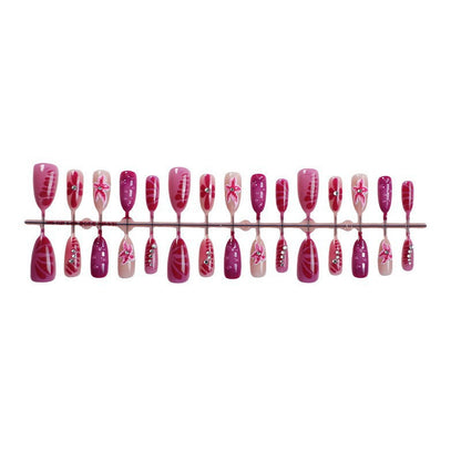 Künstlerische Lange Stiletto Press-On Nagelkunst Brehn