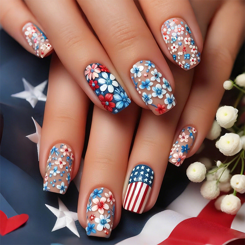 Dekoratives Floral Press-On Nagelkunstset Brehn 1788496018