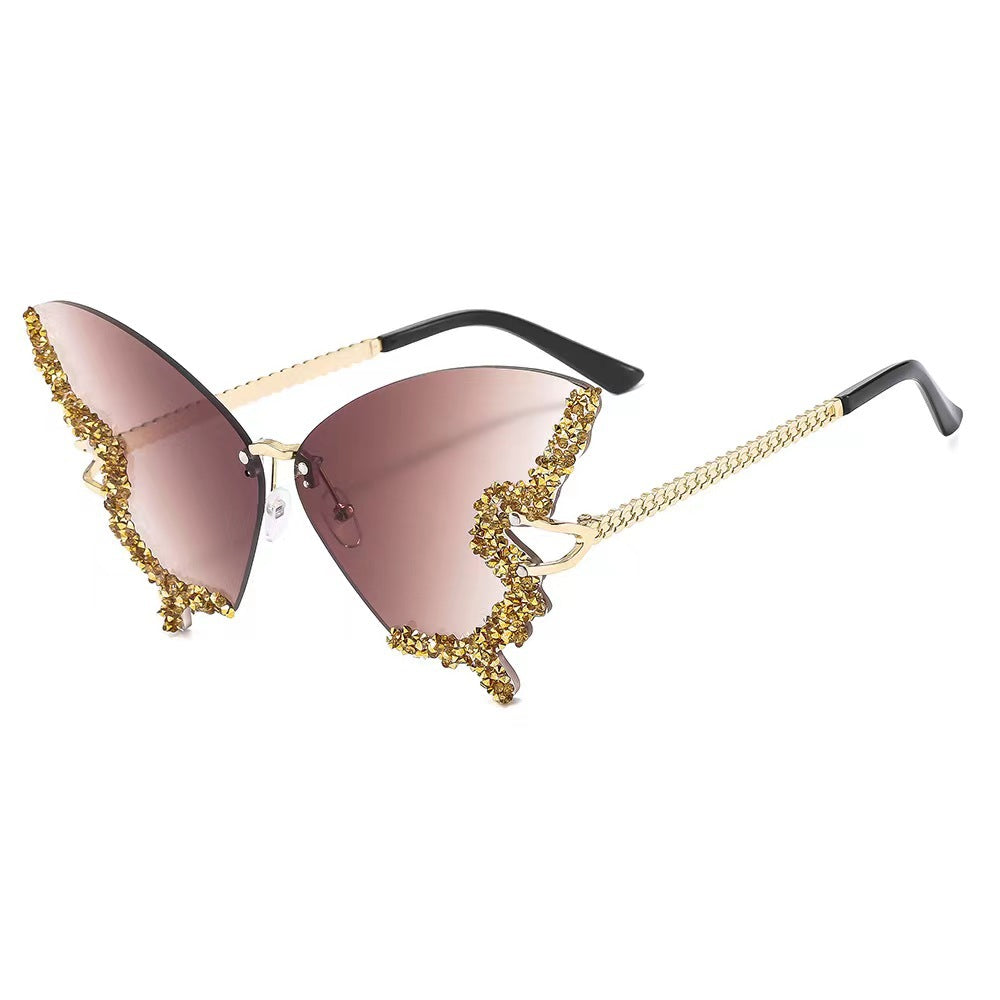 Damen extravagante Flügel-Sonnenbrille Brehn