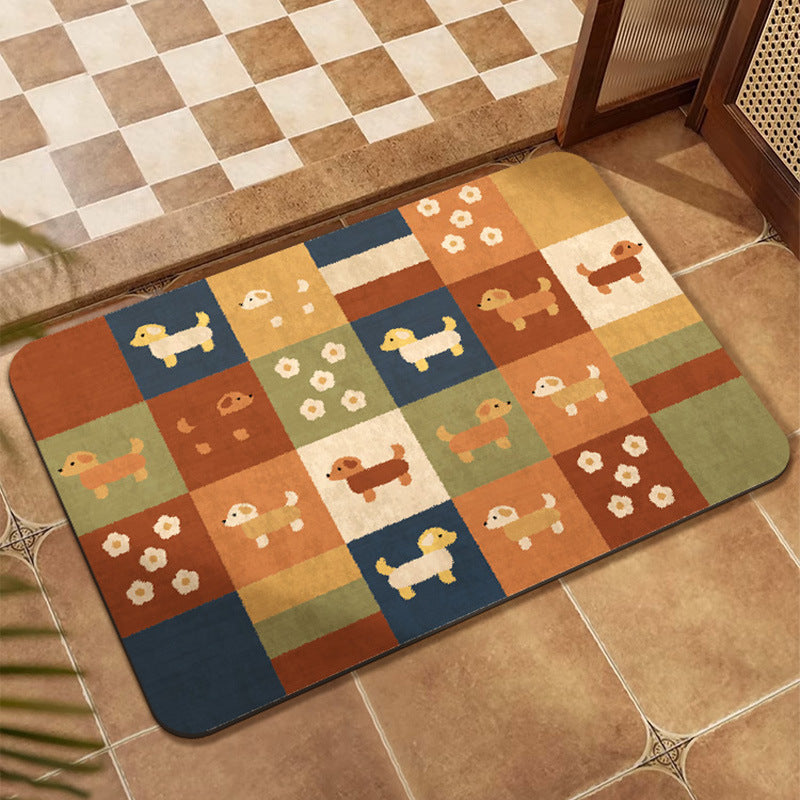 Buntes Patchwork-Design Bodenmatte Brehn