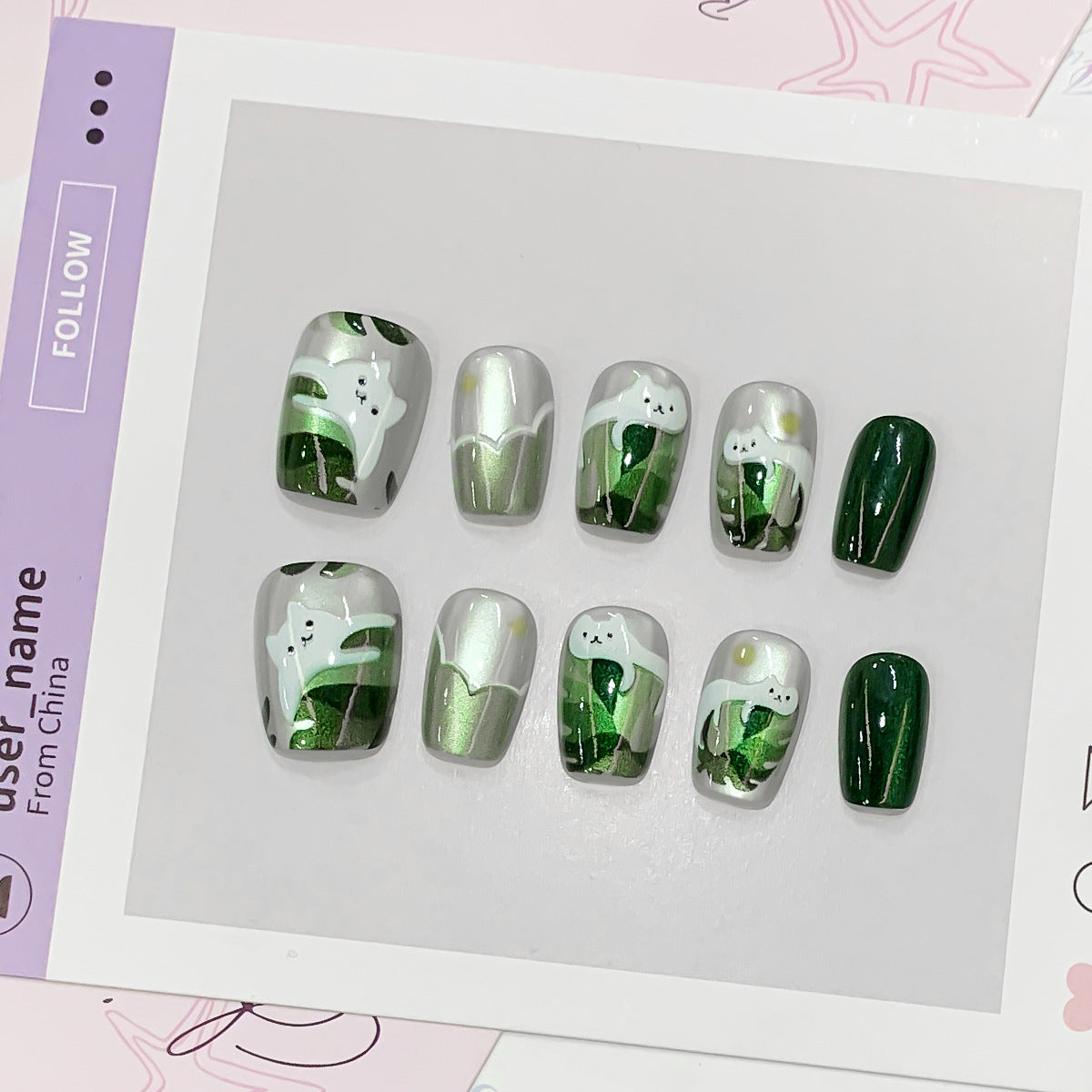 Kreatives Nagelkunst-Set mit botanischen Motiven Brehn