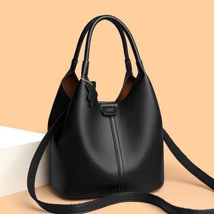 Chic Strukturierte Leder Tote Bag