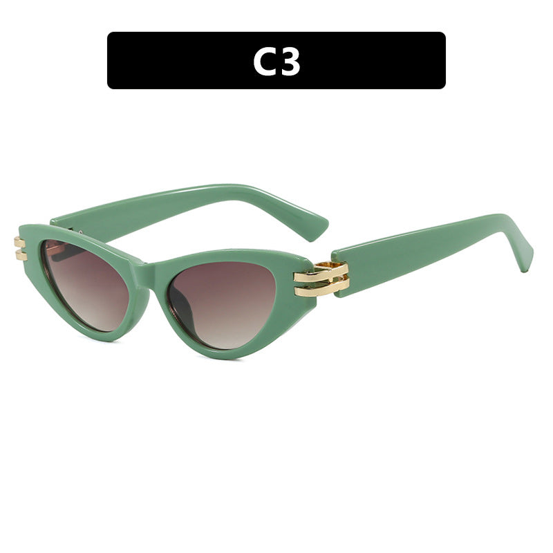 Damen Cat-Eye Sonnenbrille mit luxuriösen Akzenten Brehn