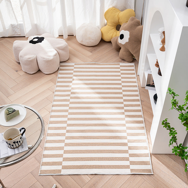Flachgewebter Wohnzimmer-Teppichläufer mit geometrischem Halbkreis-Design und PVC-Anti-Rutsch Brehn