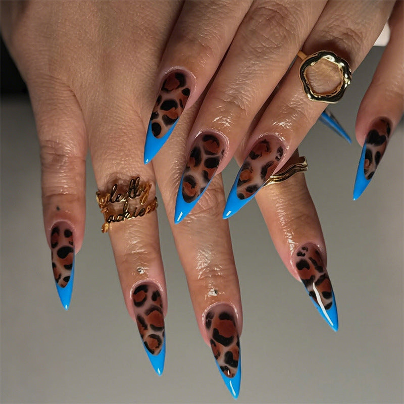 Trendige Tierdruck Press-On Nagelset Brehn