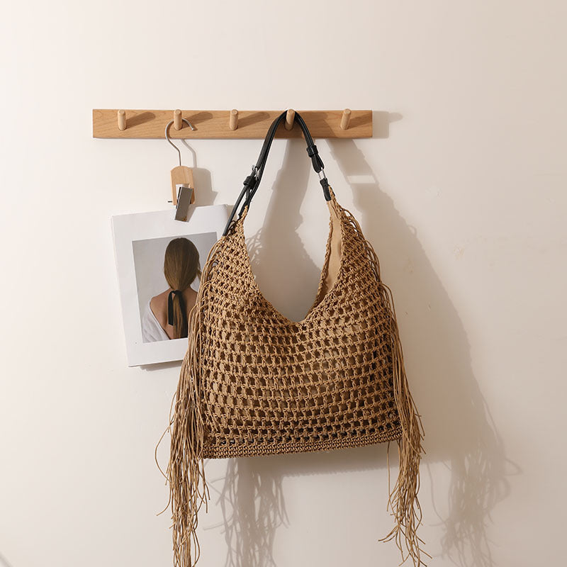 Damen Handtasche mit auffälligen Fransen Brehn