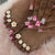 Dekoratives Floral Press-On-Nagel-Set mit 3D-Akzenten Brehn