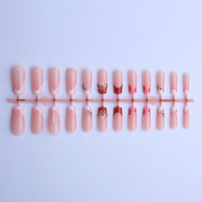 Dekoratives florales Press-On Nagelkunstset Brehn
