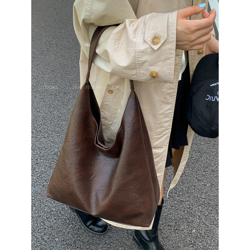 Elegante weiche Leder Hobo-Tasche Brehn
