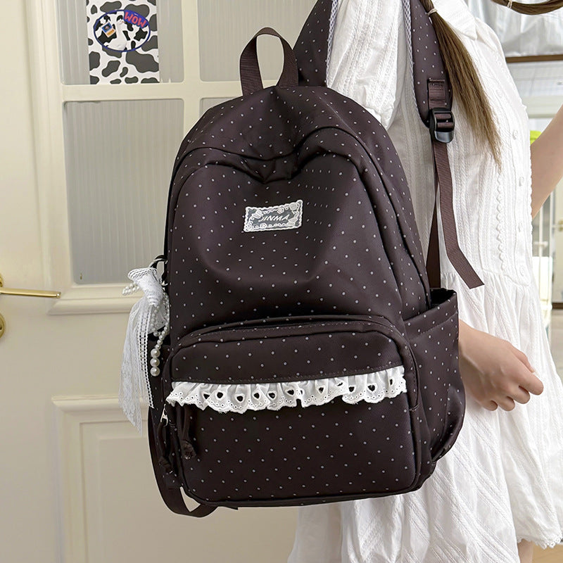 Charmanter gepunkteter Schulrucksack Brehn