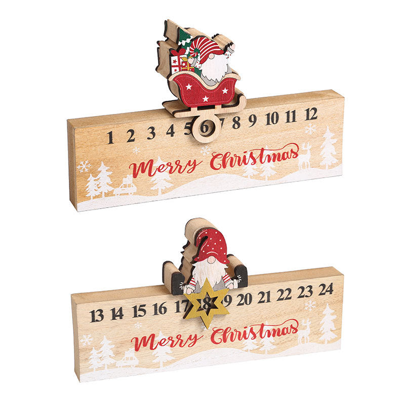 Holz Adventskalender Dekoration Brehn