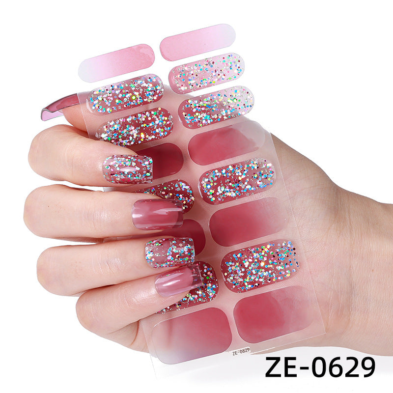 Florale Nagelkunst Aufkleber