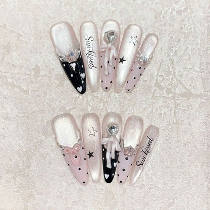 Glamouröse Dekorative Press-On Nagelkunst Brehn