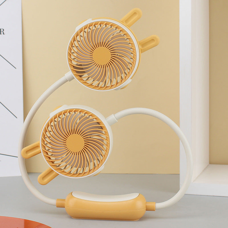 Frauen Tragbarer Halsventilator mit Doppellüfter Brehn