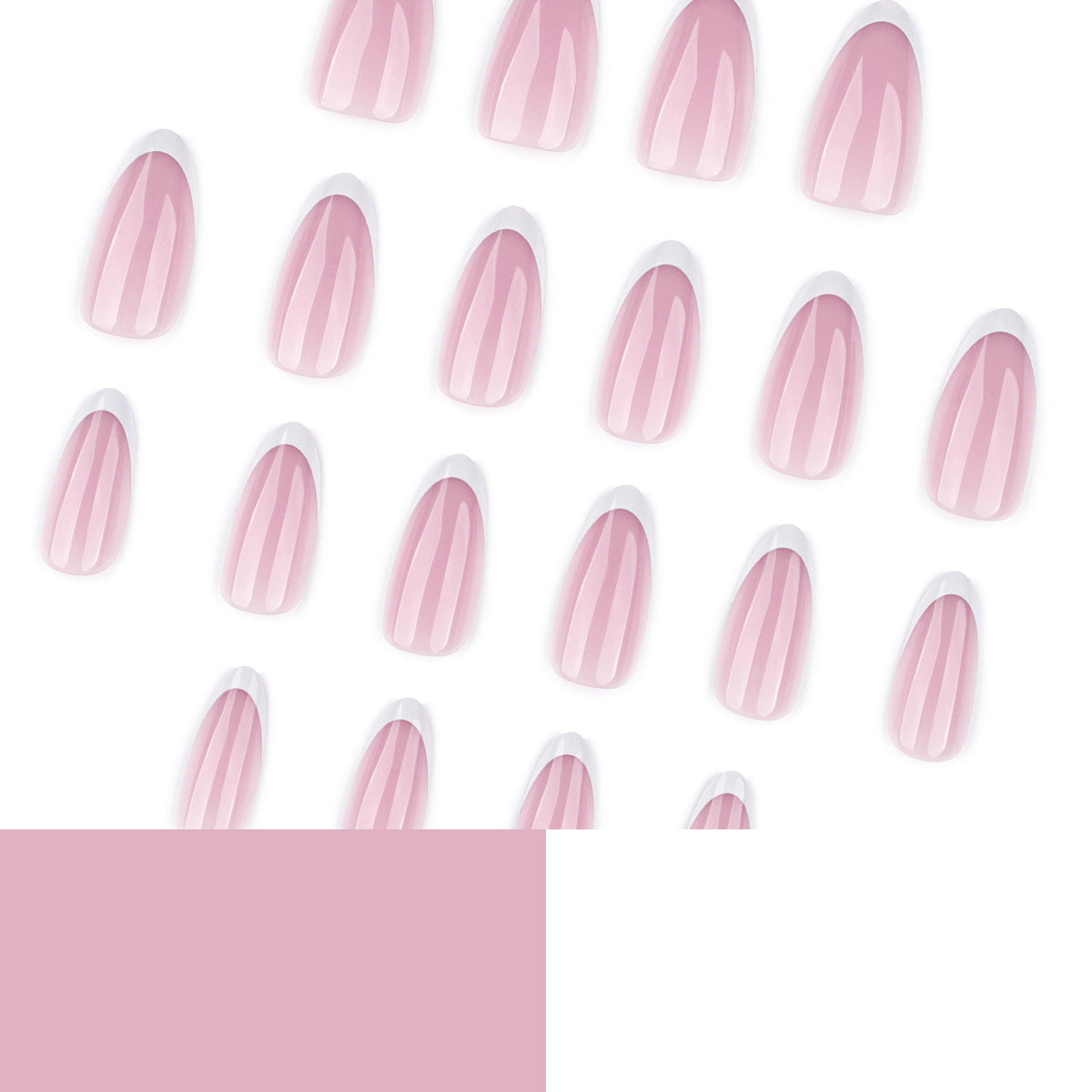 Kunstvolle Nagelverlängerungen mit elegantem Farbverlauf und präzisem French-Tip Brehn
