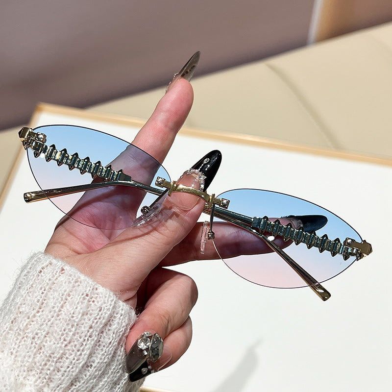 Damen modische Brille mit elegantem goldenen Rahmen Brehn