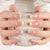 Künstlerisches farbenfrohes French Tip Press-On Nail Set Brehn
