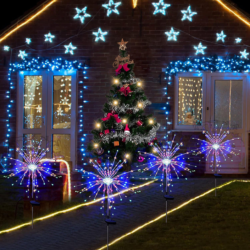 Sparkler-Style Solar-LED-Gartenstecklichter Mit Dynamischem Feuerwerkseffekt Brehn