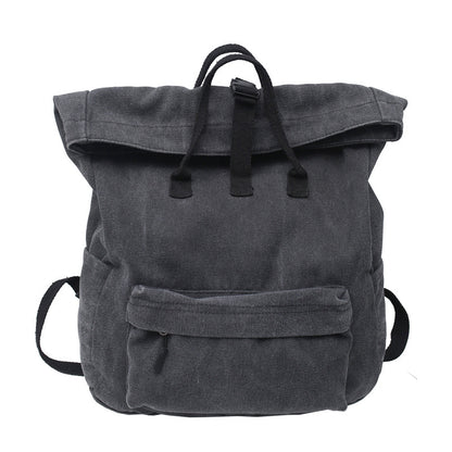 Stylische Roll-Top Canvas-Rucksack Brehn