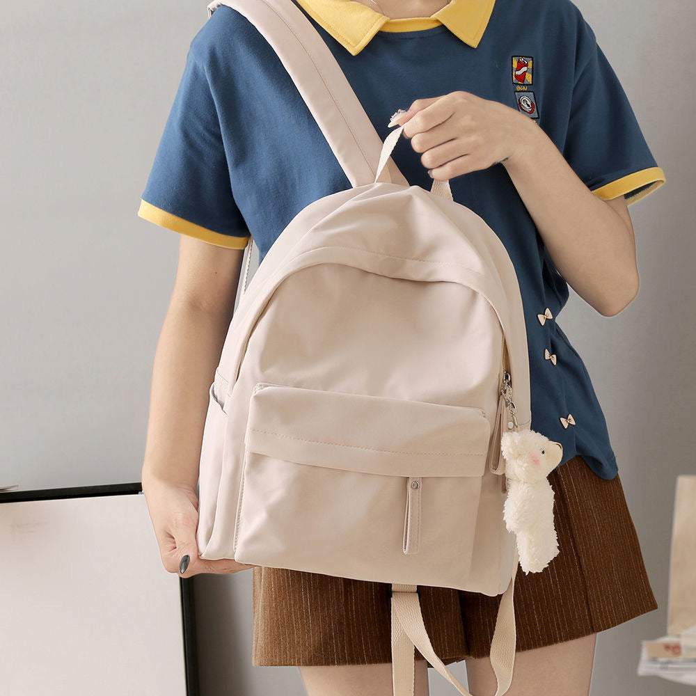 Casual Rucksack mit Plüsch-Schlüsselanhänger Brehn
