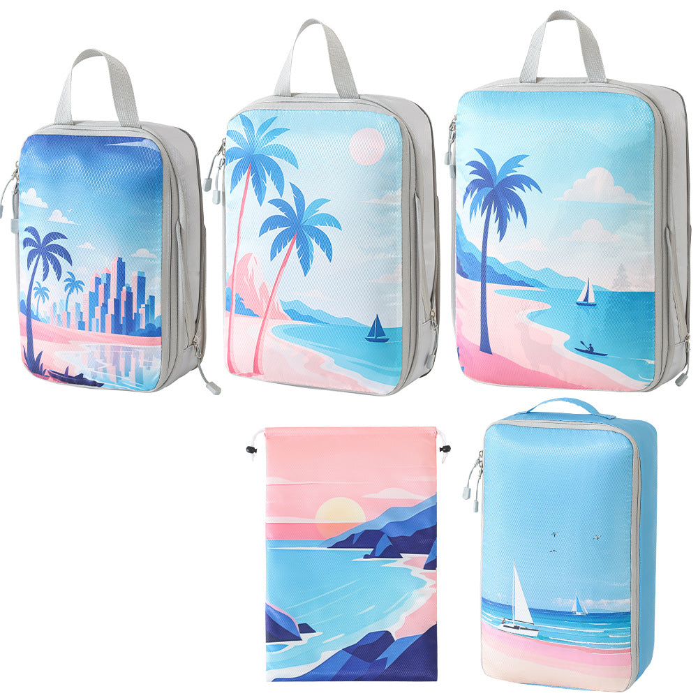 Set Von Reiseorganisatoren Mit Einzigartigen Naturmotiven Brehn