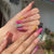 Künstlerisches Press-On-Nagelset mit Farbverlauf-Designs Brehn