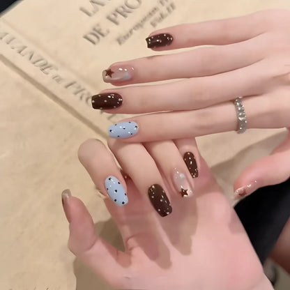 Künstlerische Stern-Themen Nagelkunst Verlängerungen