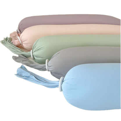 Ergonomisches Nackenstützkissen mit weichem Stretch‑Bezug und verstellbaren Knotenenden