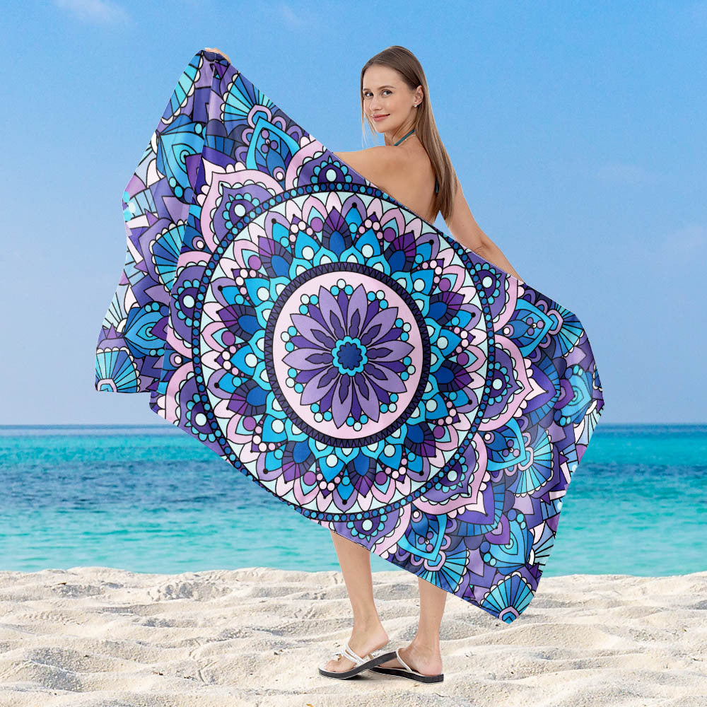 Strandtuch mit künstlerischem Mandala-Design Brehn