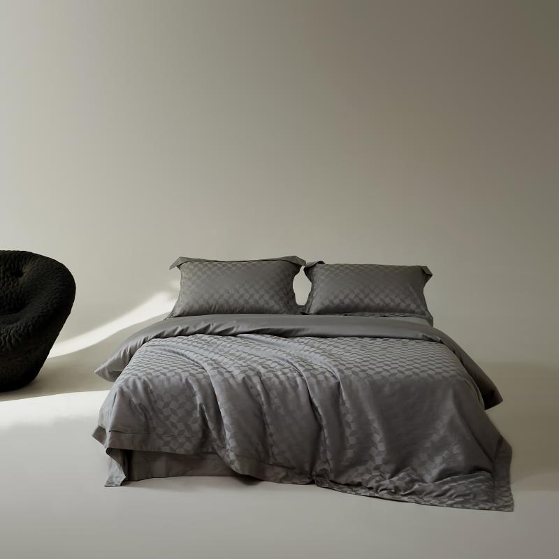 Luxus Jacquard Geometrisches Bettbezug Set