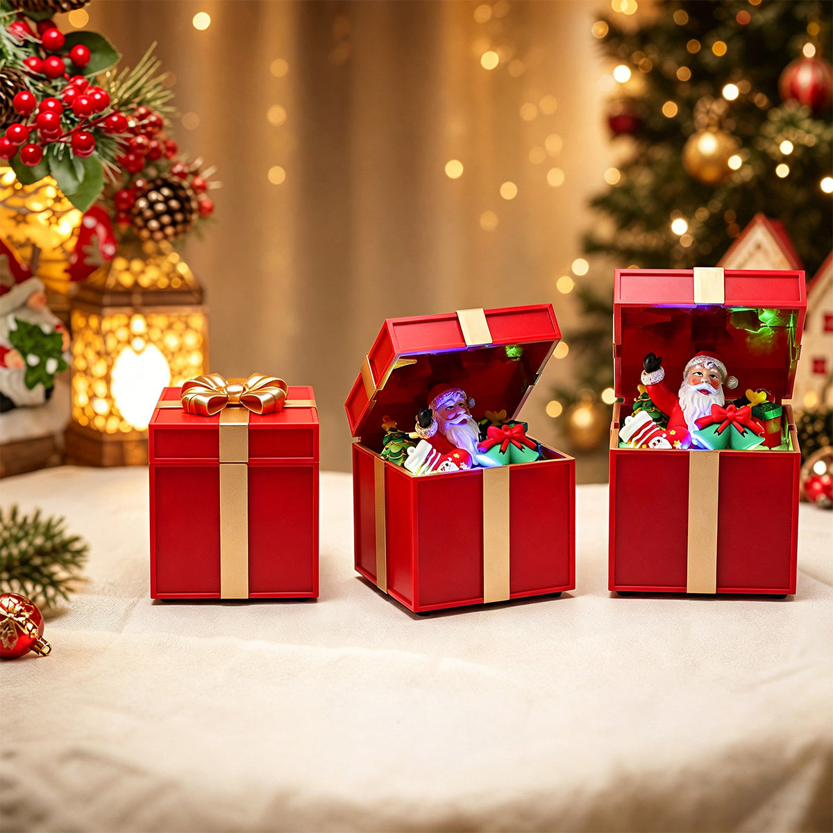 Dekorative Weihnachtsbox mit LED-Beleuchtung Brehn