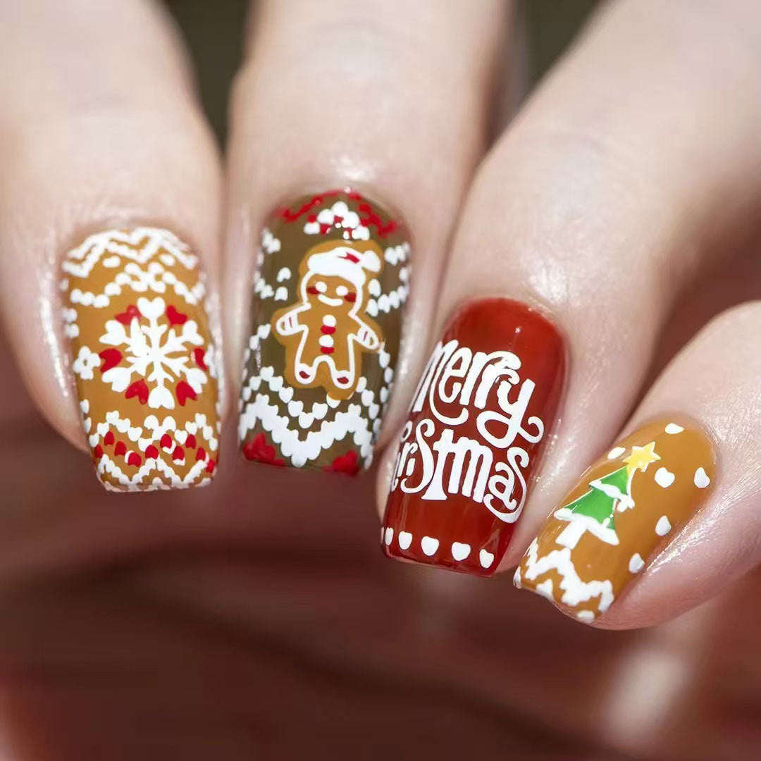 Festliches weihnachtliches Nail Art Set