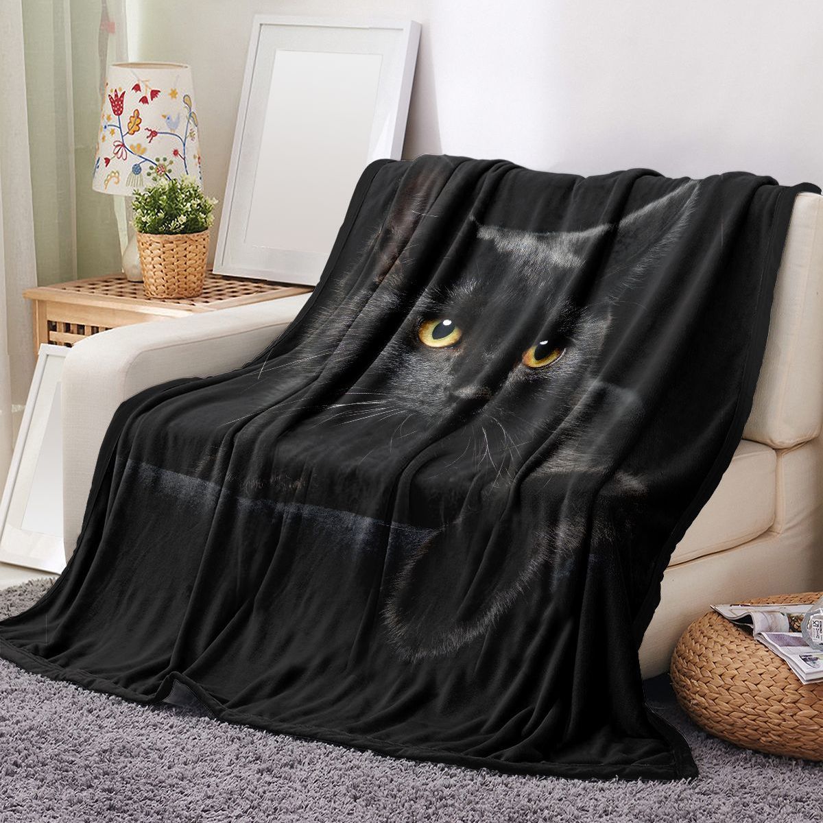 Katze-Themen Plüschdecke