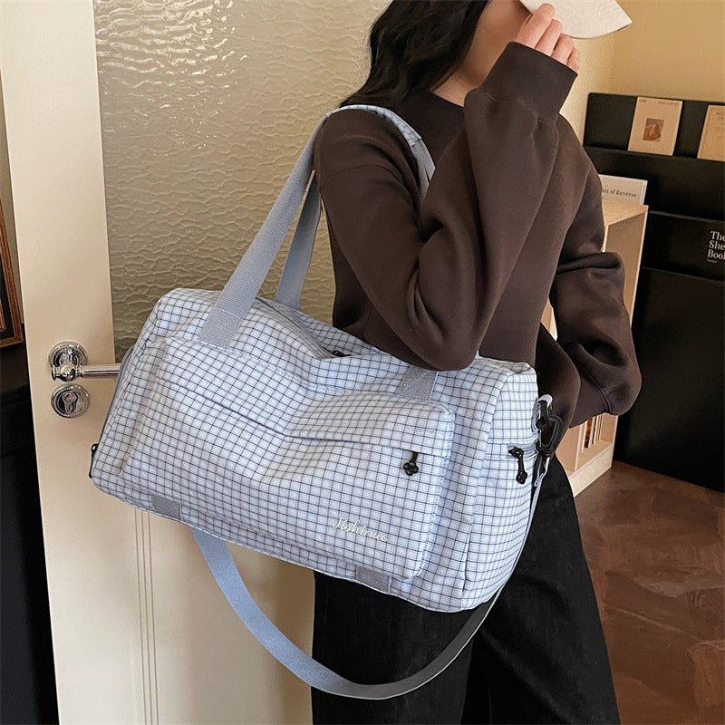 Gittermuster Reis-Dufflebag Brehn
