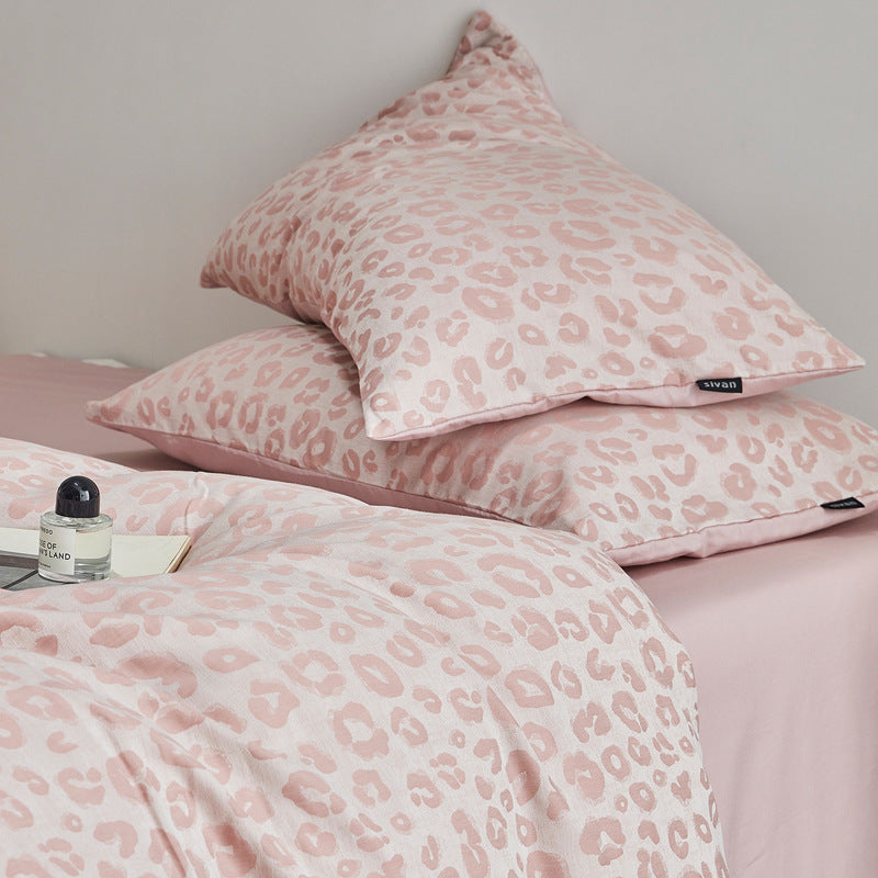 Elegante Bettwäschegarnitur aus Baumwoll-Lyocell-Mix mit feinem Blumenjacquard und verdecktem Hotelverschluss