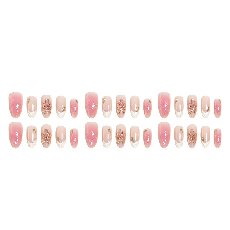 Floral Design Press-On Nail Set Brehn