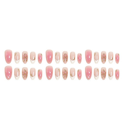 Floral Design Press-On Nail Set Brehn