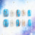 Himmels-themed Press-On Nagelkunst Brehn