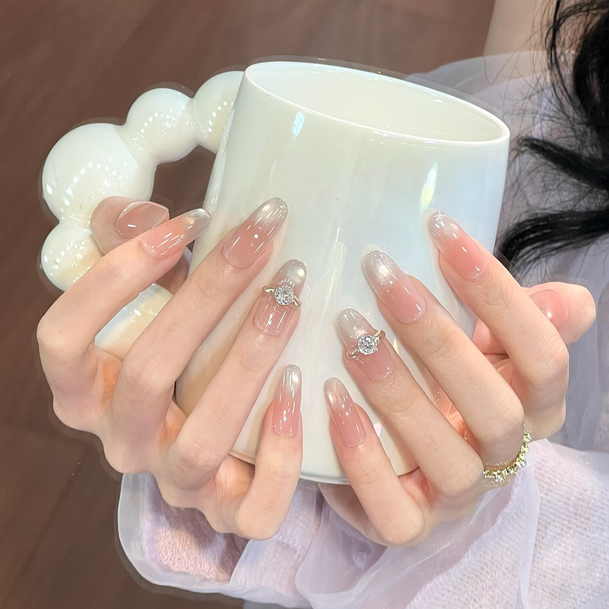 Ombre Acryl-Nagelerweiterungen Brehn
