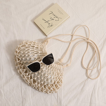 Feine Makramee-Crossbody-Tasche mit Verstärktem Tragegurt Brehn
