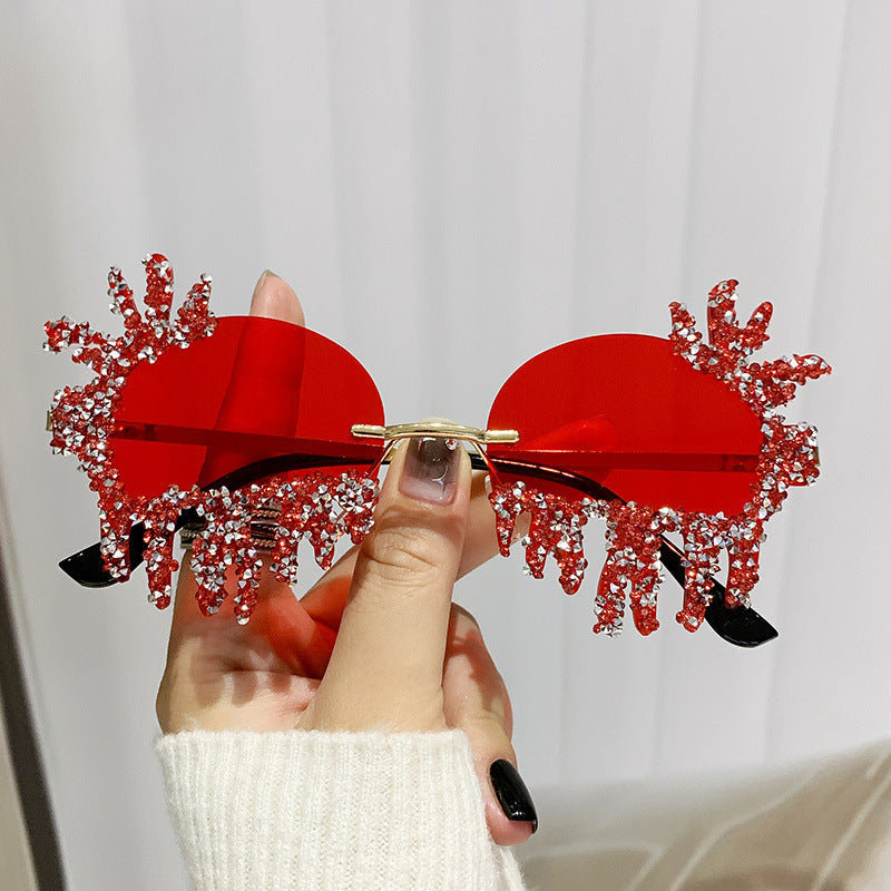 Damen Extravagante Sonnenbrille mit funkelnden Strassverzierungen Brehn